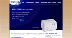 Desktop Screenshot of kohler-kuechenmaschinen.de