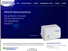 Tablet Screenshot of kohler-kuechenmaschinen.de